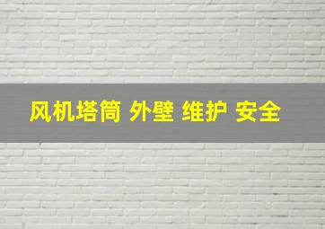 风机塔筒 外壁 维护 安全